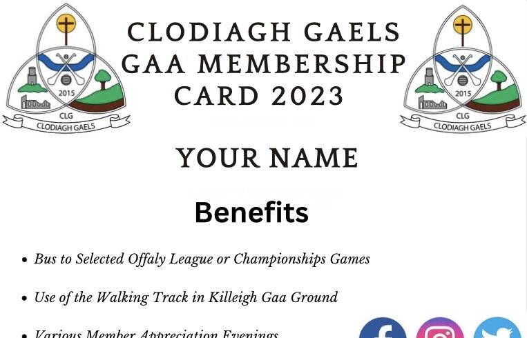 Clodiagh Gaels Social Membership 2023